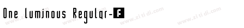 One luminous Regular字体转换